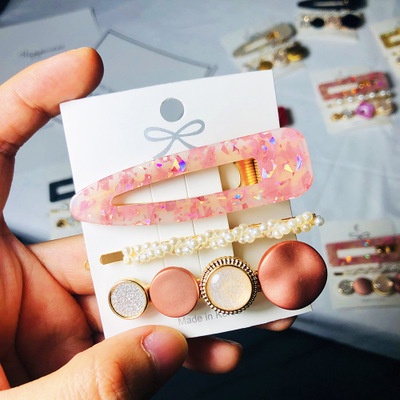 Kẹp tóc acrylic nhiều kiểu dáng tùy chọn xinh xắn cho nữ