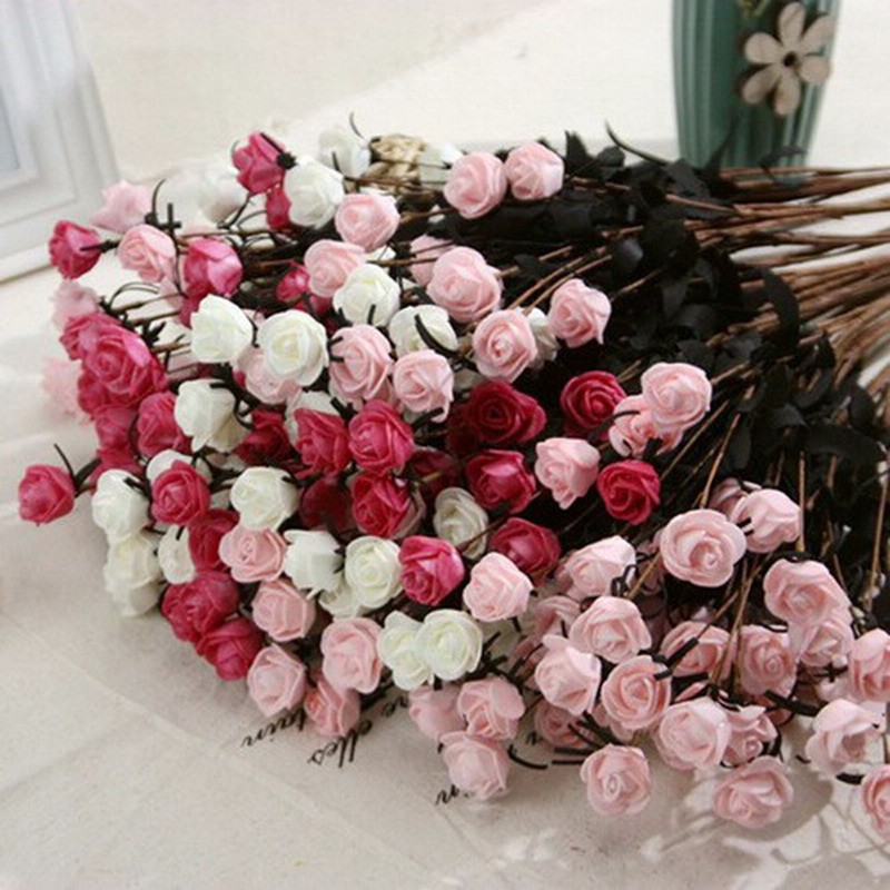 surf 1 bó 15 hoa hồng giả dùng cho trang trí