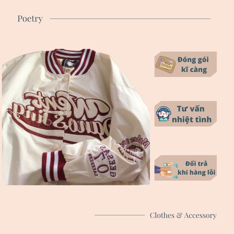 Áo khoác bóng chày varsity WENT bắt mắt, hot trend - Hàng Pre-order