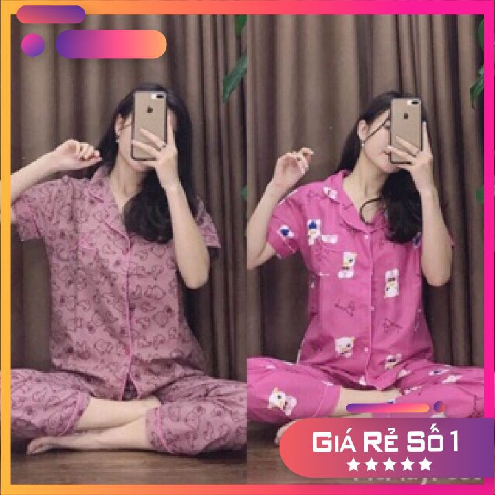 [RẺ VÔ ĐỊCH Bộ Pijama Tay Ngắn Quần Dài (Bộ Mặc Ngủ Nhà)