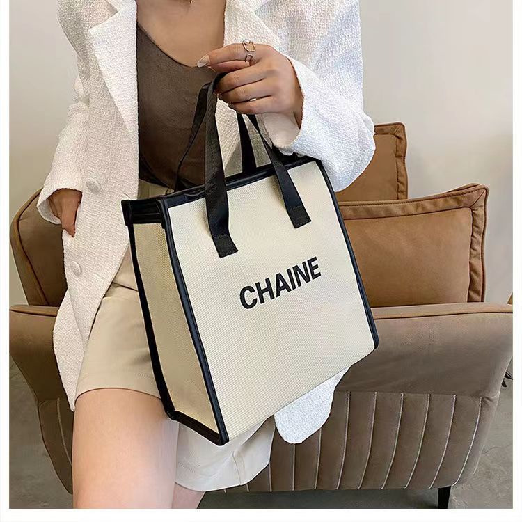 Túi Đựng Mỹ Phẩm Bằng Vải Canvas Phong Cách Nhật Bản Đơn Giản túi hàng hóa Túi mua sắm Túi lưu trữ