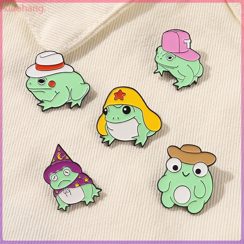 Ghim cài áo hình chú ếch hoạt hình xinh xắn