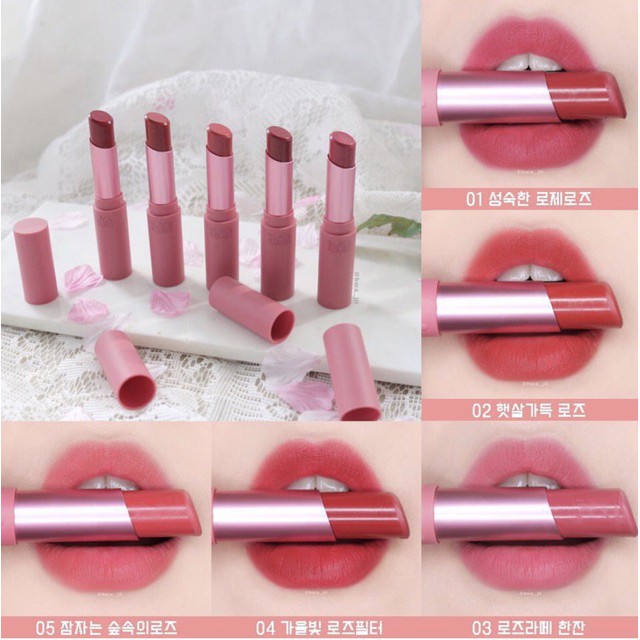 Son thỏi Black Rouge Rose Velvet Lipstick