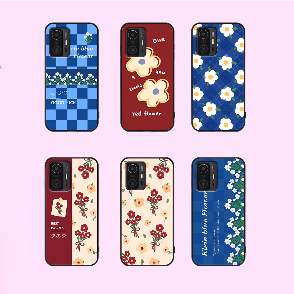 Ốp Xiaomi Mi 11T - Mi 11T Pro in hình hoa cỏ nhẹ nhàng,họa tiết caro xinh xắn.ốp lưng chống sốc