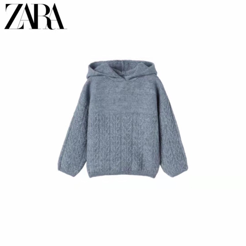 Áo len có mũ xanh Zara-HÀNG SALE KO ĐỔI TRẢ