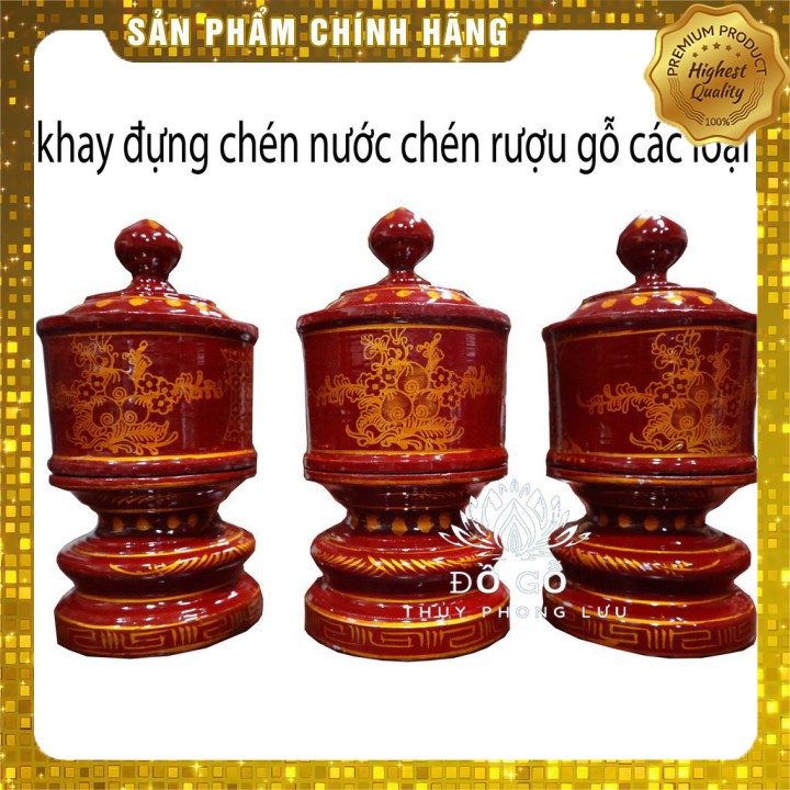 Khay đựng chén nước-khay đựng chén gỗ mít-gỗ gụ-đồ thờ các loại