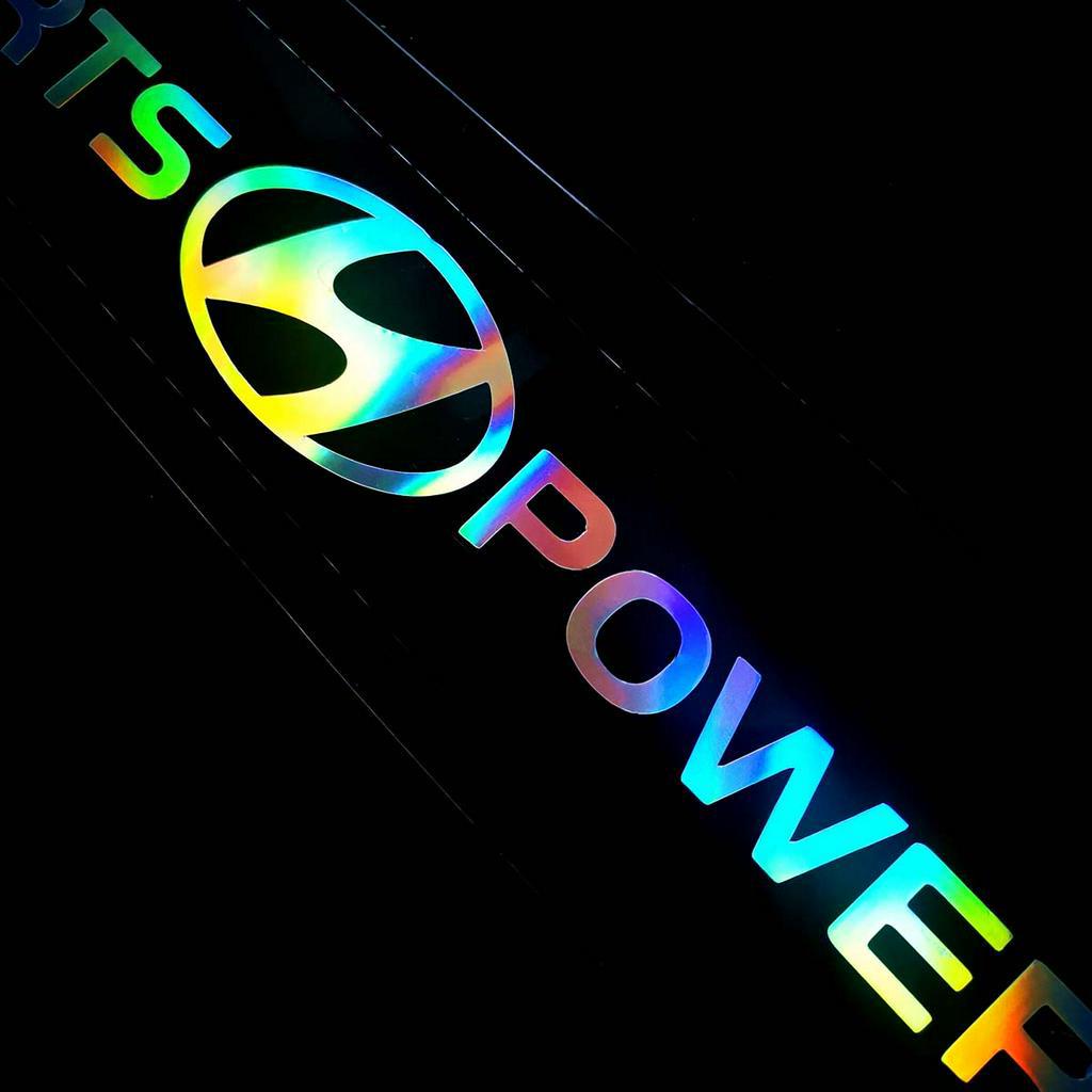 Miếng Dán Trang Trí Kính Chắn Gió Phía Trước Chống Thấm Nước Màu Laser Cầu Vồng Cho Hyundai