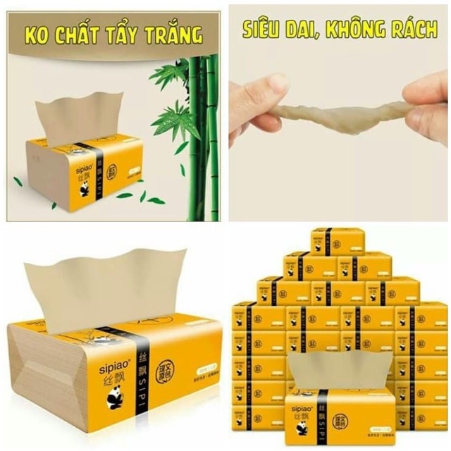 Giấy ăn gói 300 tờ gấu trúc Sipuao siêu dai loại 1 (GIAY AN GAU TRUC)