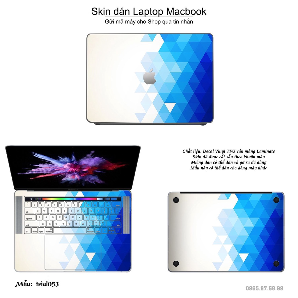 Skin dán Macbook mẫu Đa giác (đã cắt sẵn, inbox mã máy cho shop)