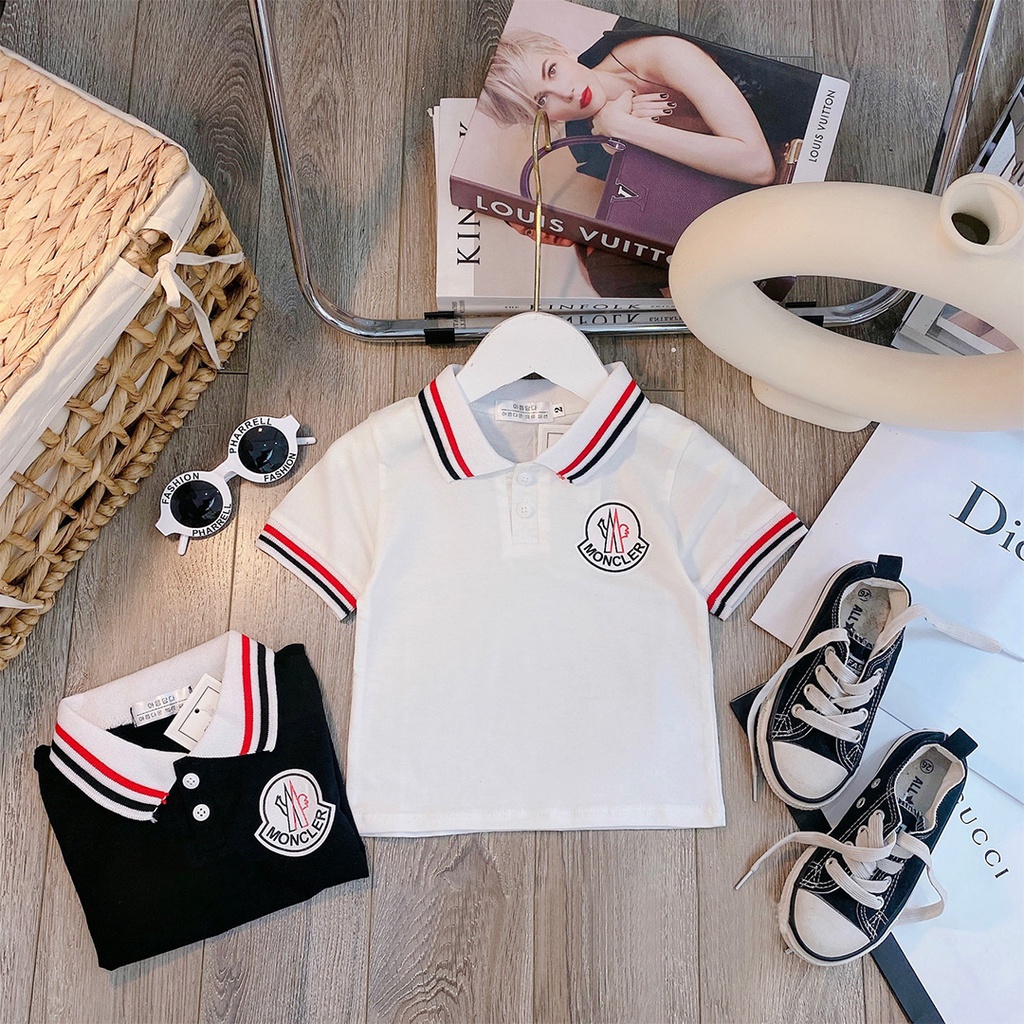 Áo polo cotton cộc tay trẻ em trơn đáng yêu cho bé trai từ 8-19kg LILIKIDS PL01
