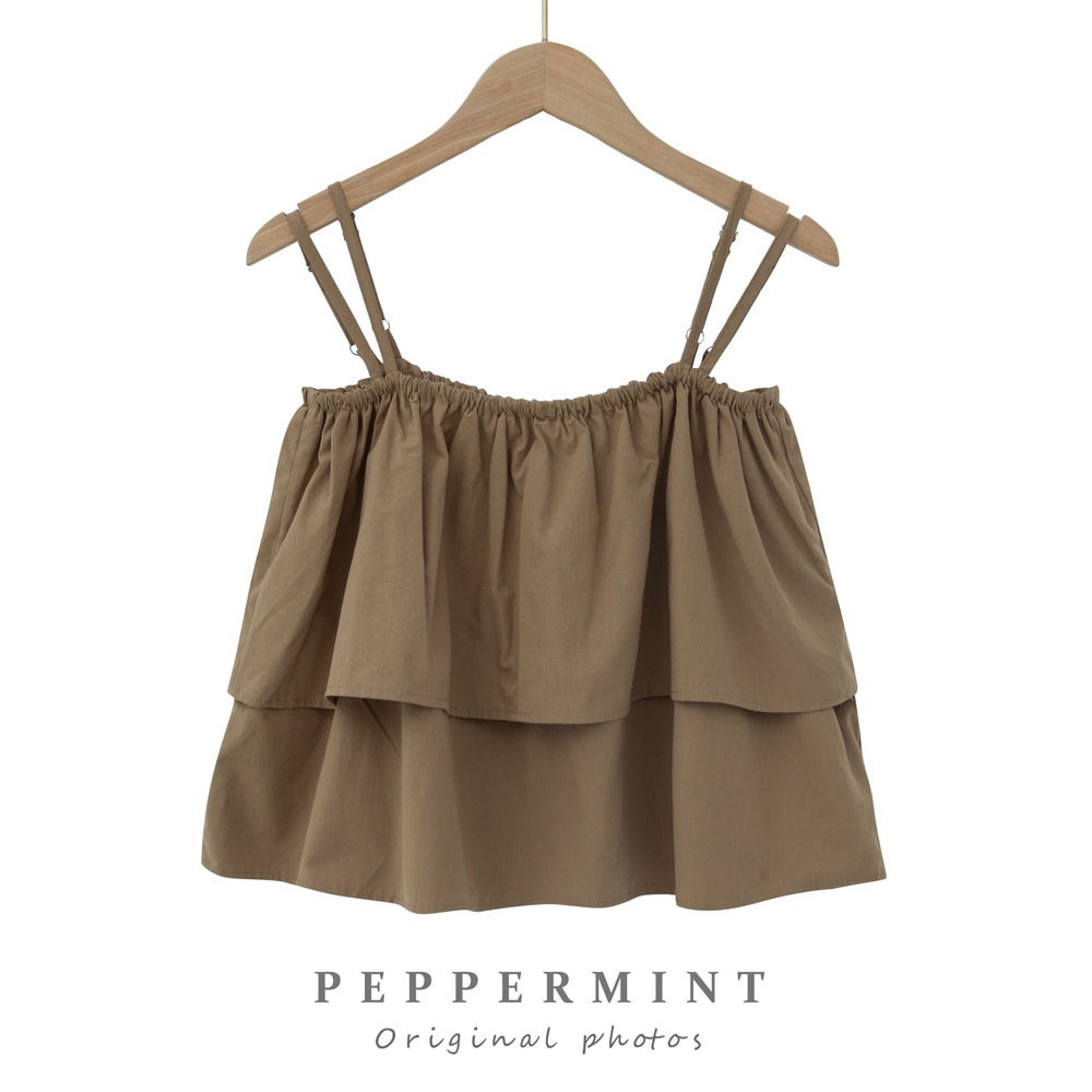 Áo hai dây croptop thiết kế bèo xếp nếp thời trang mới 45116