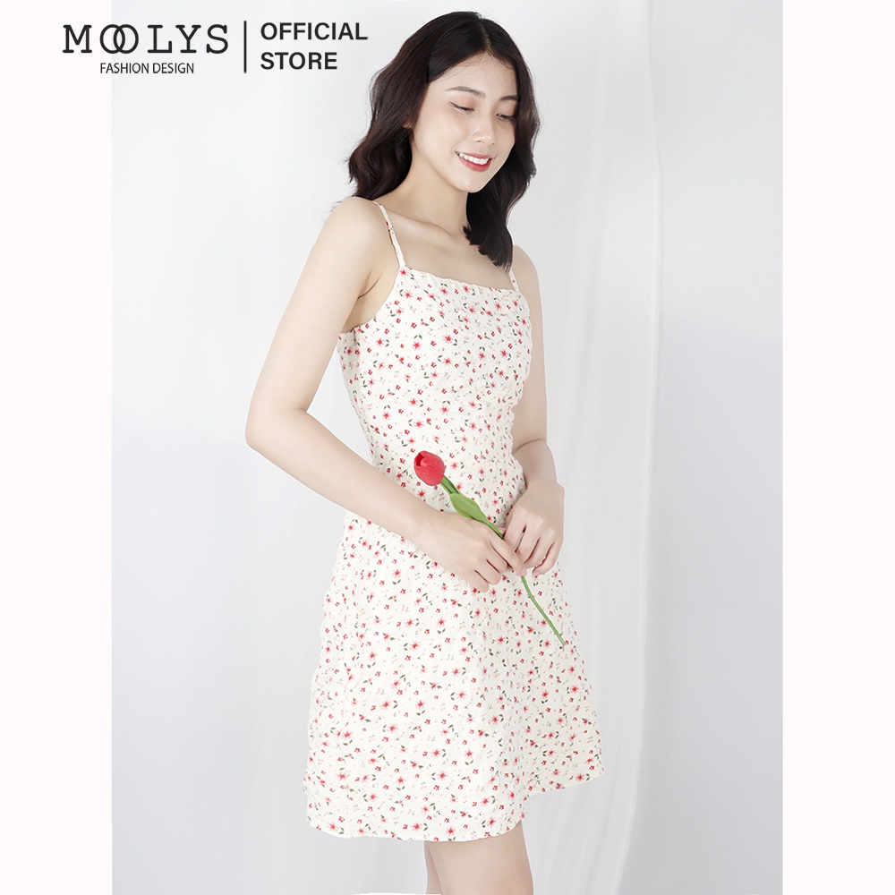 Đầm hai dây mini hoa nhí dễ thương Moolys MD013