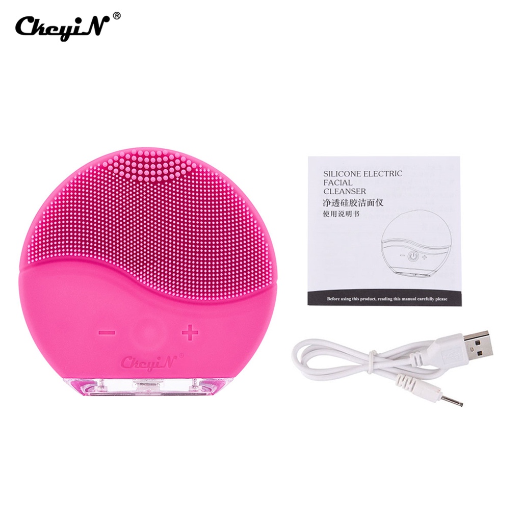 CkeyiN Máy rửa mặt massage sillicon làm sạch sâu chống thấm nước  Facial Cleansing & Massaging Device sóng âm dành cho mọi loại daMR208