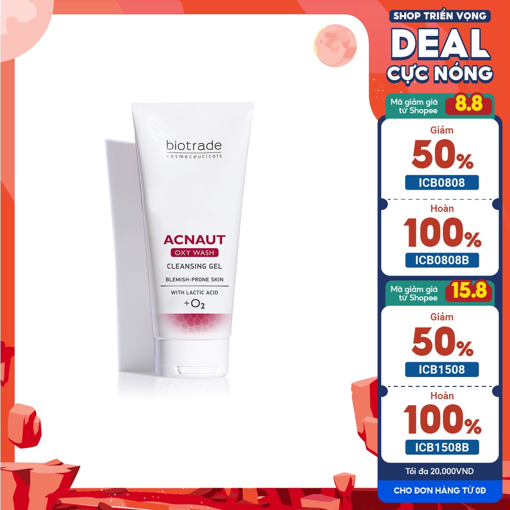 Rửa Mặt dành cho da dầu mụn - Biotrade Acne Out Oxy Wash