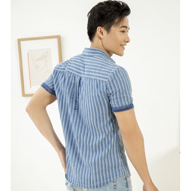 Áo Sơmi Nam Genviet Thô Kẻ Sọc T3321L1585