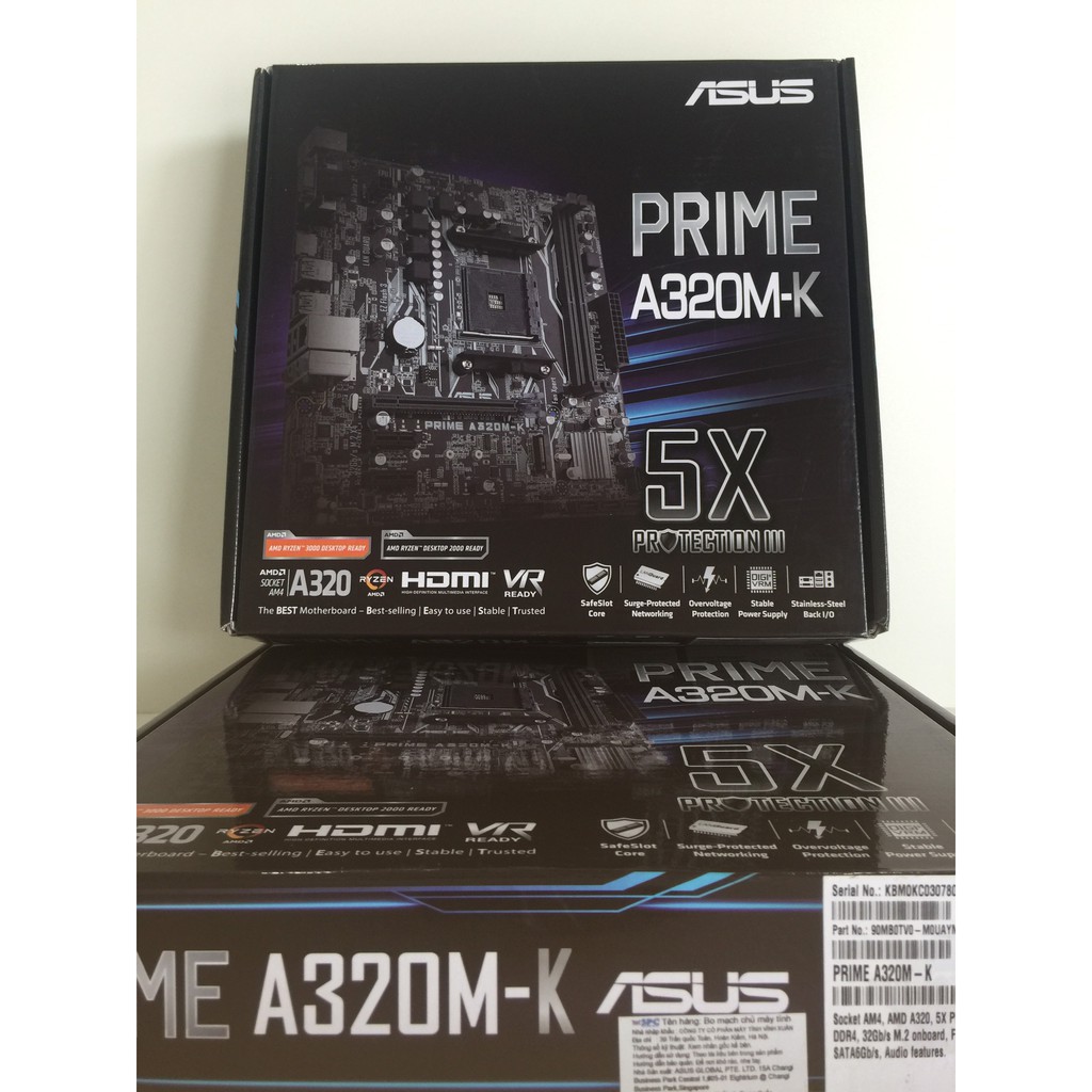 Mainboard Asus Prime A320M-K Socket AM4 - Chính hãng