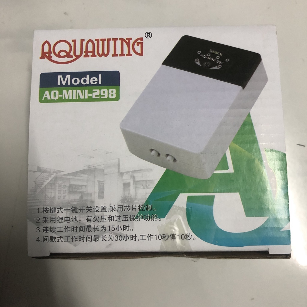Máy Sủi Oxy Tích Điện 2 Vòi AQ-298  - Máy Oxi 2 Vòi Tích Điện Cho Bể Cá