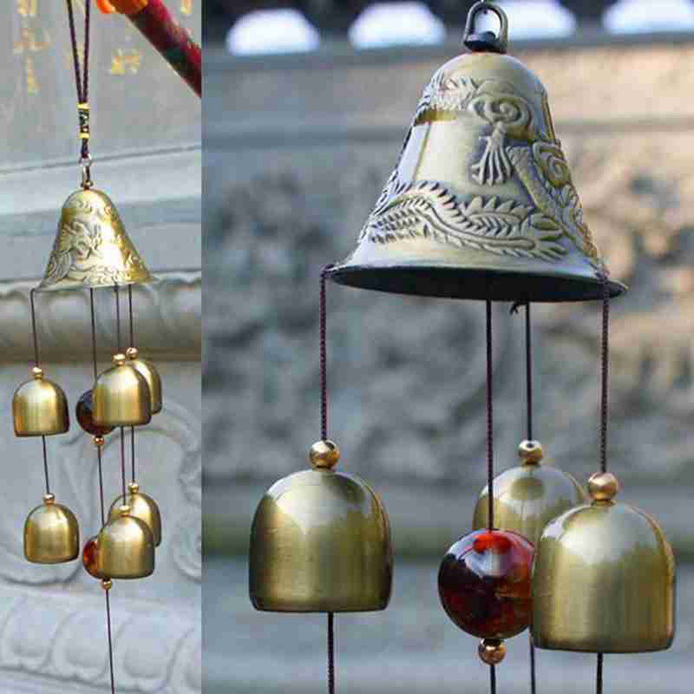 Chuông Gió Kim Loại Đồng Cỡ Lớn Phong Cách Trung Hoa Cổ Điển Trang Trí Nhà Cửa / Sân Vườn