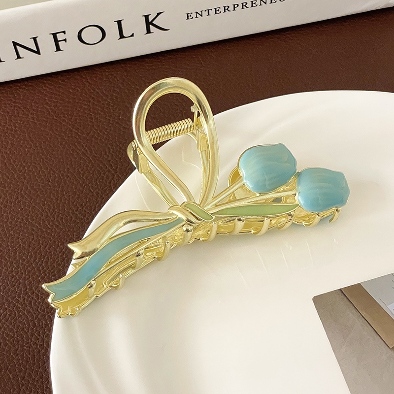 Kẹp Tóc Kim Loại Hình Hoa Tulip Thời Trang Cho Nữ