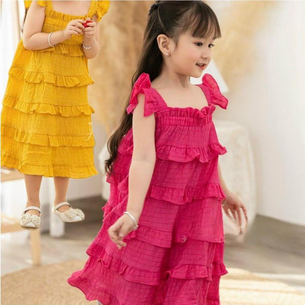 Váy 2 dây siêu iu dành  cho bé gái 12-38kg  nhà mộc baby v349