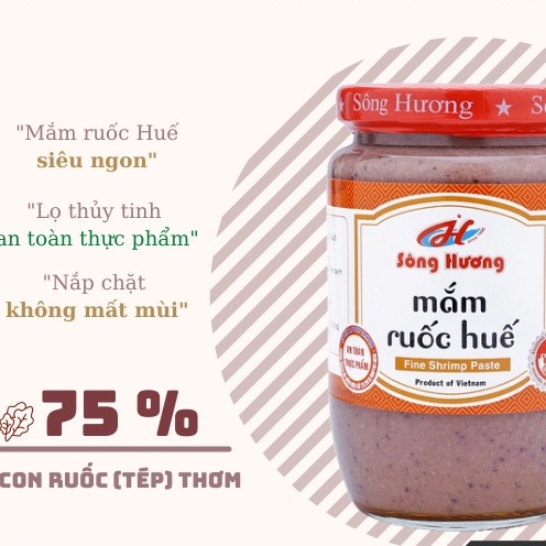 Mắm ruốc Huế Sông Hương hũ thủy tinh 430g