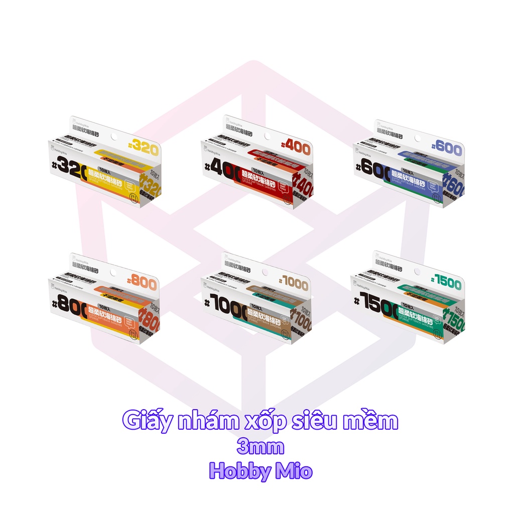 Giấy nhám xốp siêu mềm 3mm Hobby Mio - Dụng cụ tool [TAM]