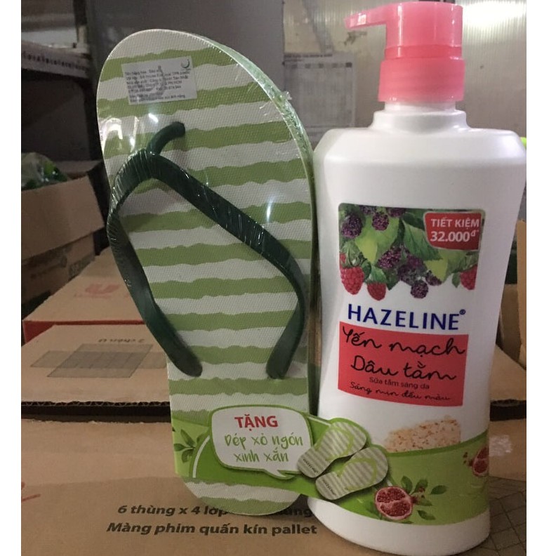 Sữa tắm Hazeline Yến Mạch Dâu Tằm / Matcha lựu đỏ 670g + Tặng khăn hoặc dép đi biển | BigBuy360 - bigbuy360.vn