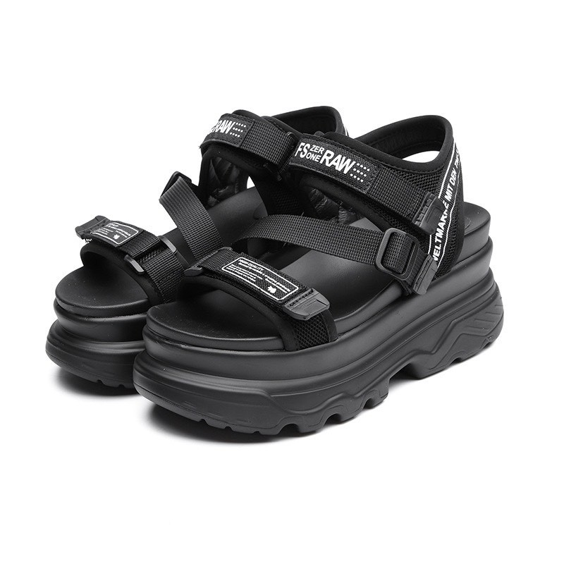 Sandal nữ thời trang Ulzang kiểu dáng đế cao quai RAWM cao cấp 2 màu nữ tính