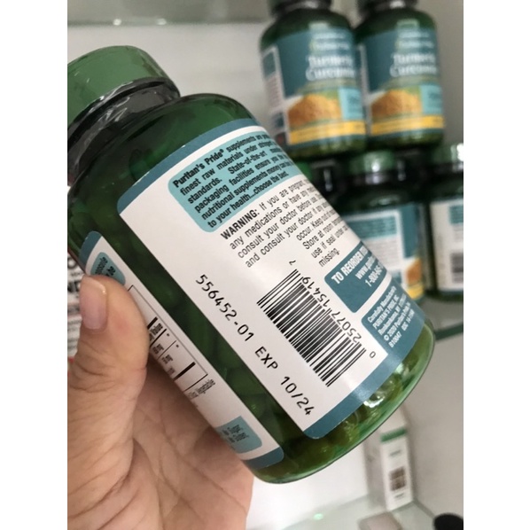 Viên uống  Hỗ Trợ Dạ Dày Tinh Chất Nghệ Vàng PURITAN’S PRIDE TUMERIC CURCUMIN 500mg 180viên - Hàng chính hãng