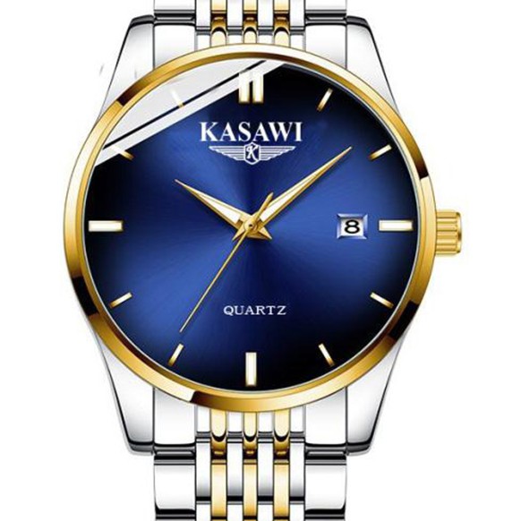 ĐỒng hồ nam KASAWI K20K ⚜️FREESHIP⚜️ đồng hồ có lịch ngày-chống nước và chống xước sinh hoạt tốt, dây hợp kim thép (hộp)