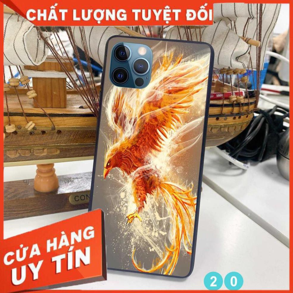 Ốp lưng in kính cường lực 3D đẹp, sắc nét họa tiết hình rồng vàng quyền lực cho Iphone 12/12 pro - 12 mini - 12 pro max