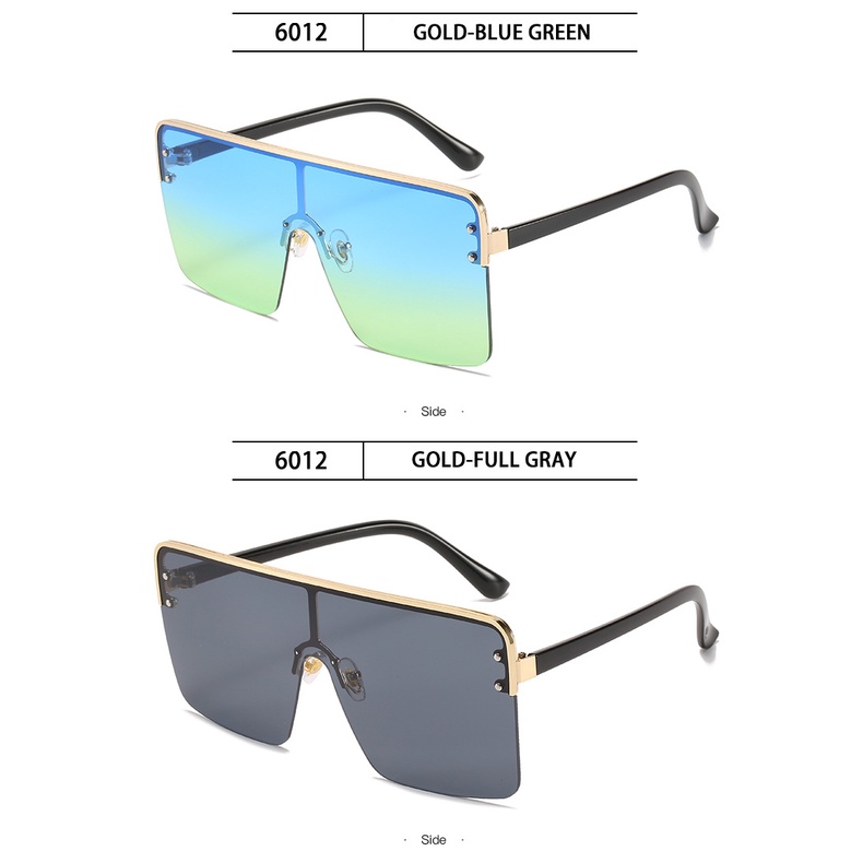 Kính Mát Thời Trang Khung Lớn Màu Gradient Cho Nữ