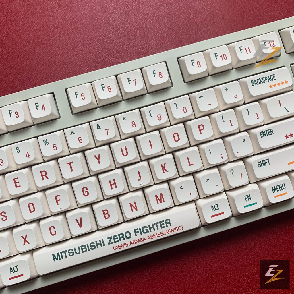 Keycap XDA MITSUBISHI ZERO Thick PBT Dyesub 133 Phím