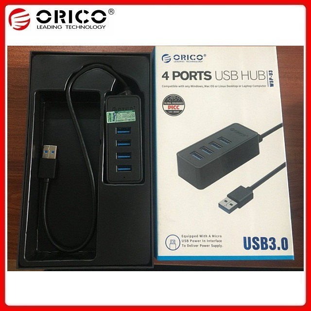 Bộ chia USB 3.0 4 cổng Orico W5P-U3-30 - Bảo hành chính hãng 12 tháng