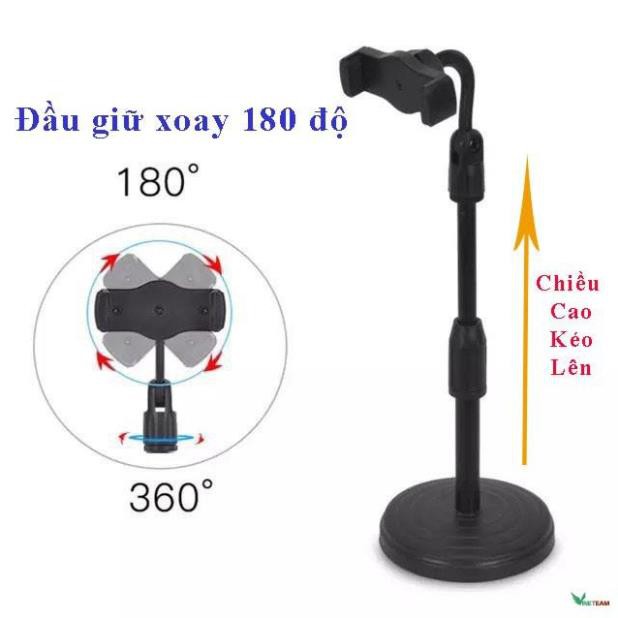 [Hàng Loại 1] Giá Đỡ Điện Thoại livestream xem video Ổn Định Xoay 360 Độ dùng để Quay Phim Ghi Hình Đa Dụng -DC4534