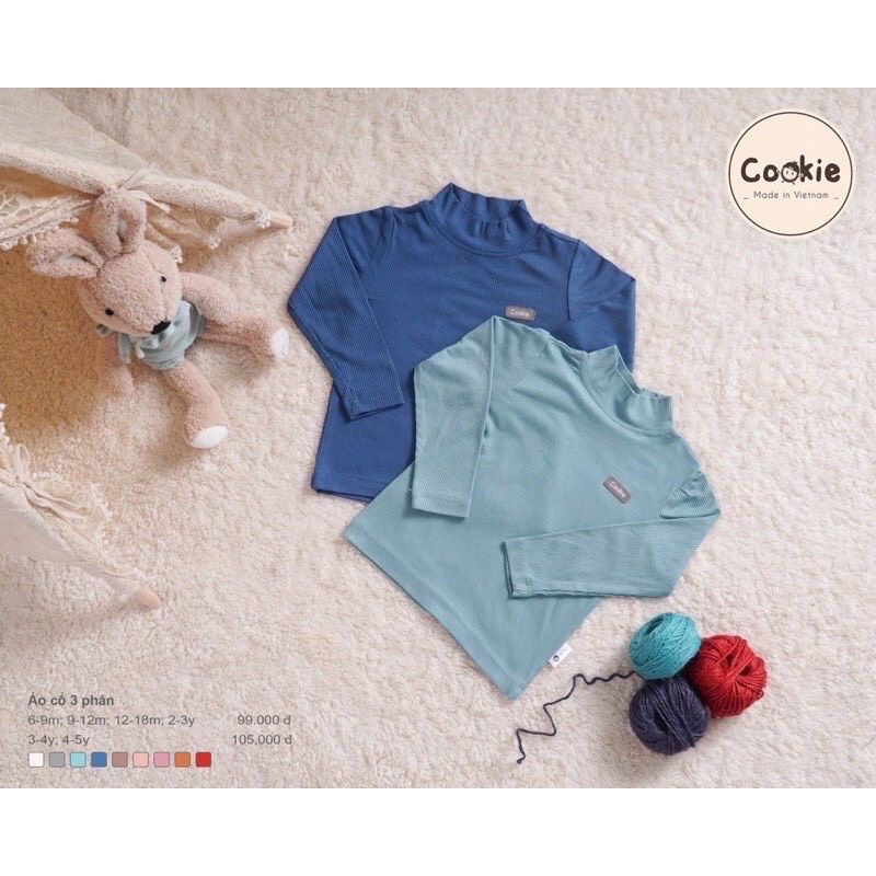 Cookie - Áo giữ nhiệt cổ 3 phân thun tăm cho bé từ 6m đến 5y