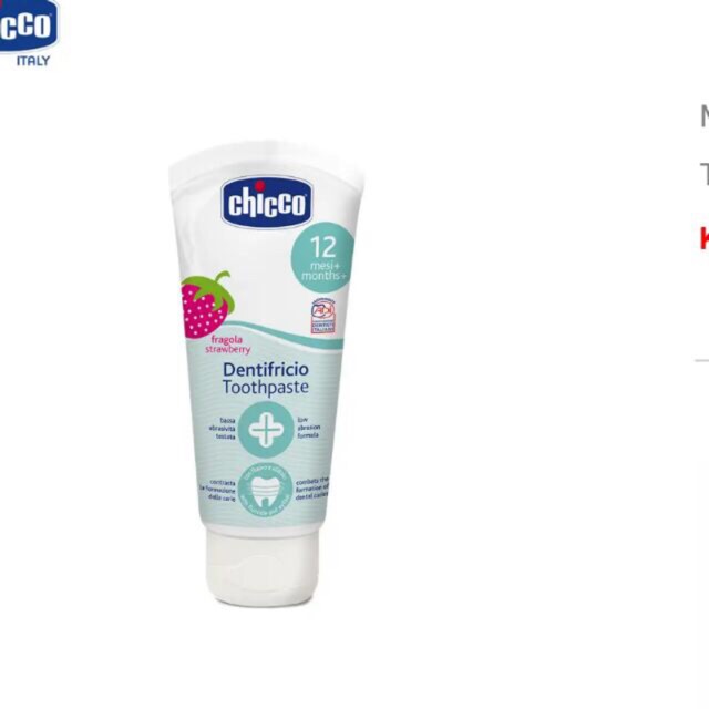 Kem đăng răng cho trẻ em hương dâu Chicco