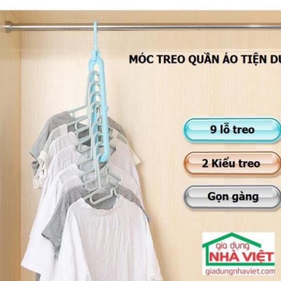 Móc Treo Quần Áo Đa Năng 9 Lỗ siêu tiện lợi