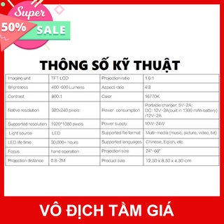 Máy chiếu Mini Smart LED YG-300 - Máy chiếu Mini cho gia đình