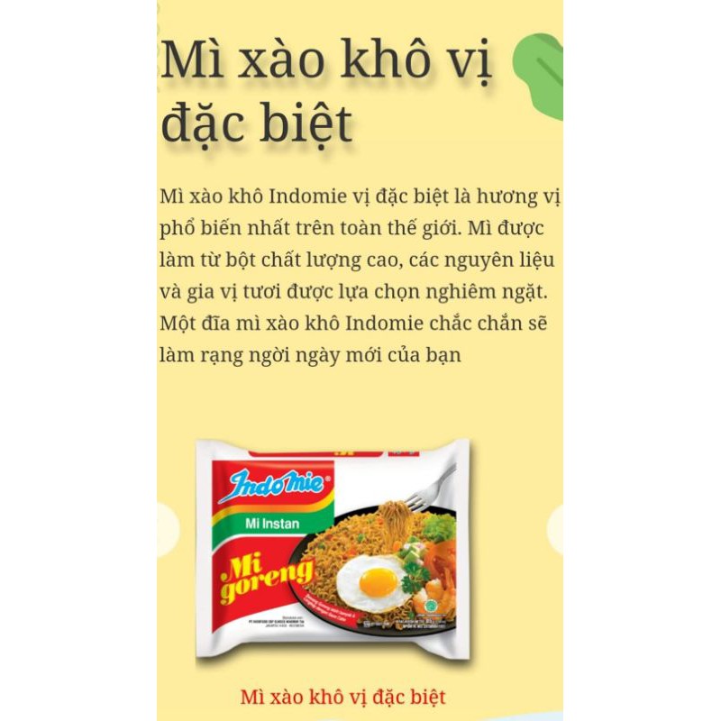 MÌ XÀO KHÔ INDOMIE GORENG 4 VỊ 🤩RẺ VÔ ĐỊCH🥰