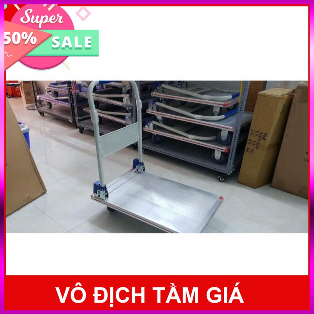 Xe Đẩy Inox 4 Bánh Maxkiwi - 200kg Sàn Aluminium - Kích thước: 48 x 73cm Kho Miền Nam