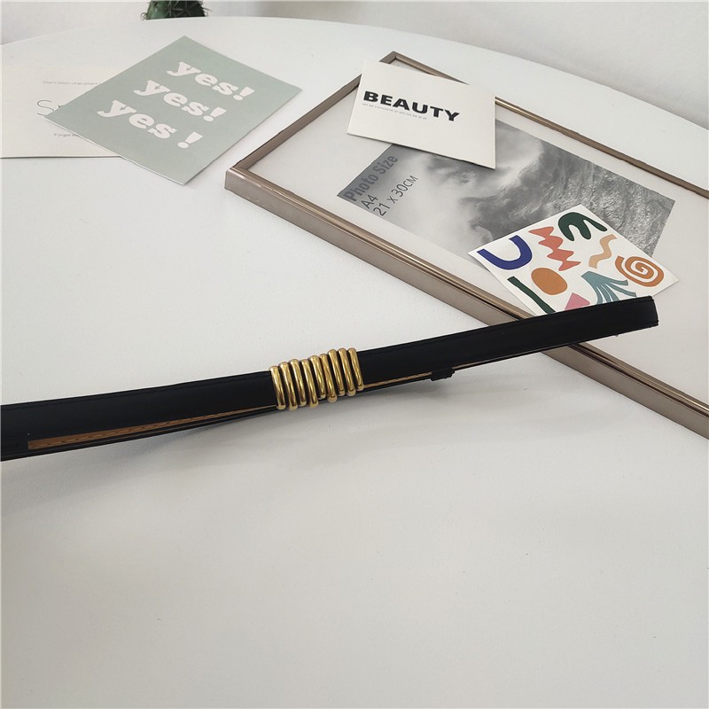 Thắt Lưng Da Pu Bản Nhỏ Thời Trang Cho Nữ