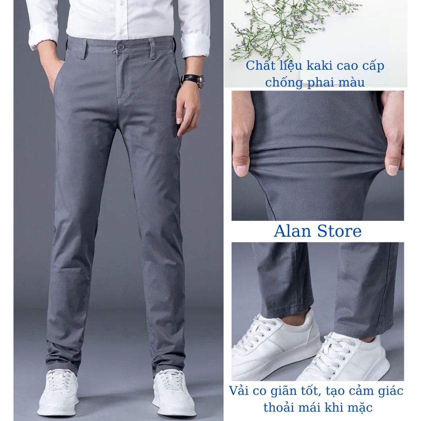 Quần dài kaki nam dáng đứng, quần âu kaki chất liệu vải cao cấp chống phai màu