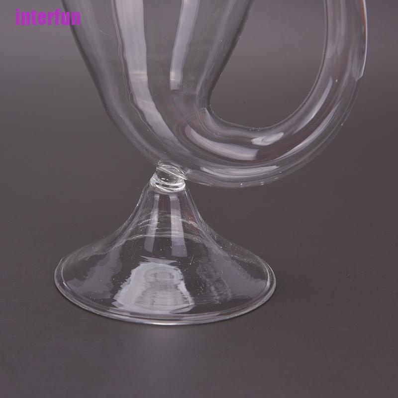 Ly Thủy Tinh Uống Rượu Whiskey Cách Nhiệt Có Tay Cầm