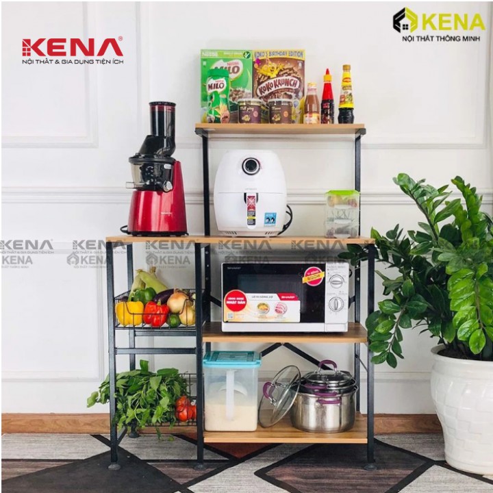 KENA - Kệ Bếp kèm giỏ để lò vi sóng 3 tầng KN 128 - [ Hàng Loại 1] | BigBuy360 - bigbuy360.vn