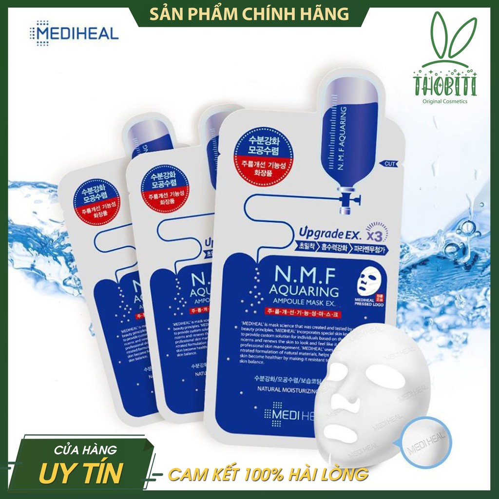 Mặt nạ MEDIHEAL cấp ẩm cho da [chính hãng 100%]  Mediheal N.M.F Aquaring Ampoule Mask 27ml