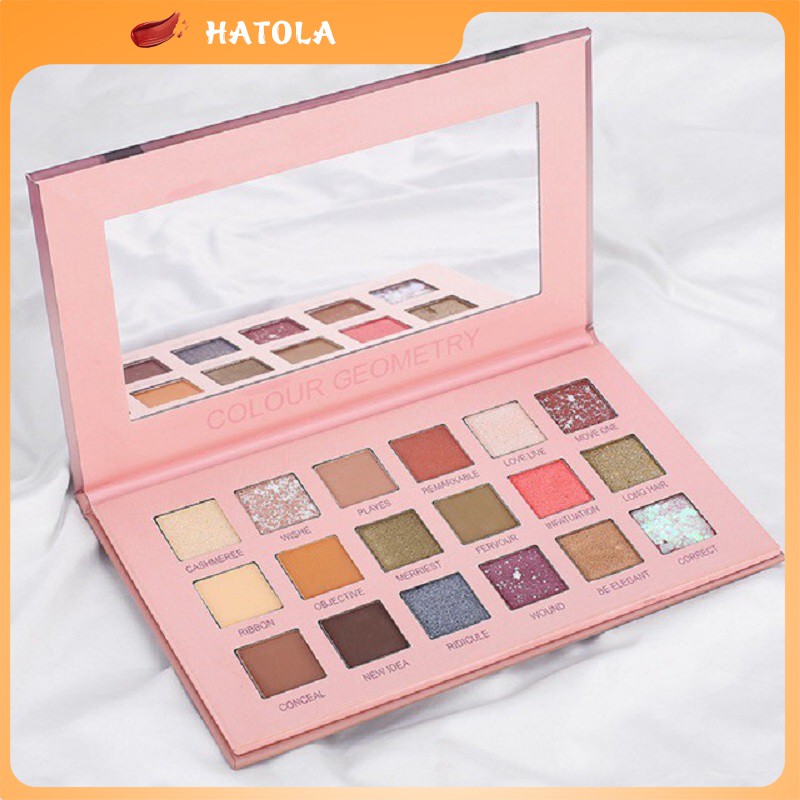 Bảng phấn mắt nhũ 18 ô Lameila lấp lánh phấn mắt trang điểm siêu xinh