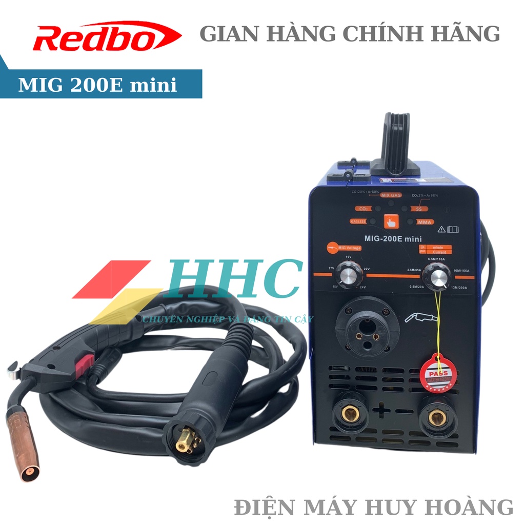 Máy Hàn Mig Không Dùng Khí Mini Redbo Mig 200E, máy hàn mig cao cấp cho thợ hàn không chuyên