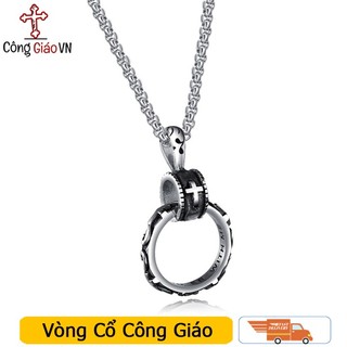 Vòng Cổ Thánh Giá Titan Thời Trang, Dây Chuyền Thánh Giá Công Giáo Cao Cấp Siêu Bền 3 Màu Sắc ( Đen-Trắng-Vàng )