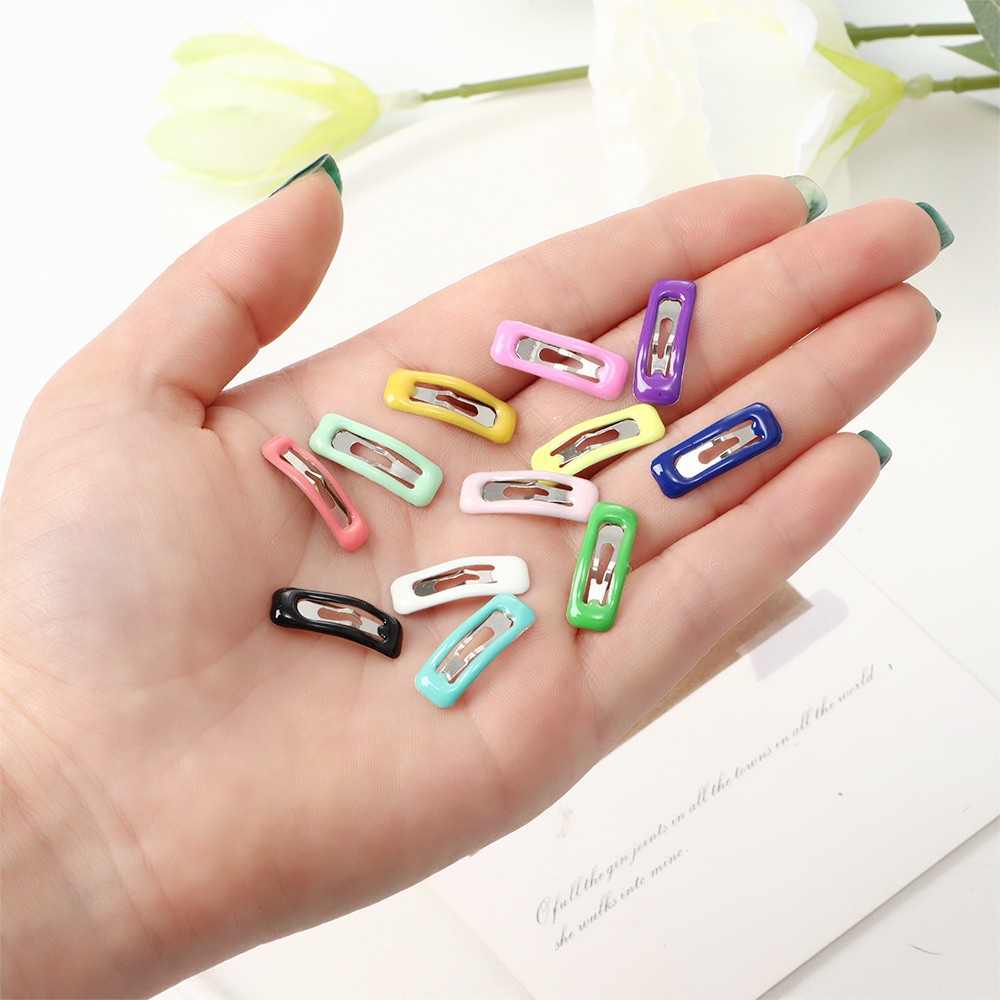Bộ 10 Kẹp Tóc 2cm Mini Màu Kẹo Chất Lượng Cao Xinh Xắn Cho Búp Bê